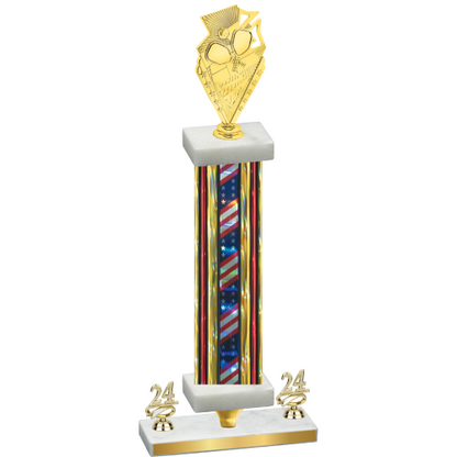 Premium Single Flag USA Year Pickleball Trophy