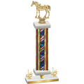 Premium Single Flag USA First Place Horses Trophy
