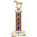Premium Single Flag USA Second Place Horses Trophy