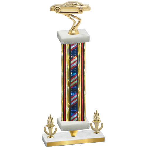 Premium Single Flag USA Victory Cars Trophy
