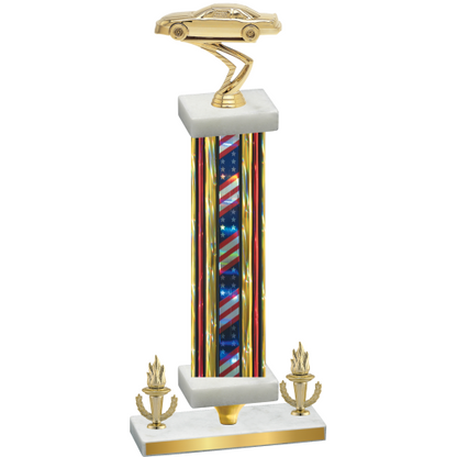 Premium Single Flag USA Victory Cars Trophy