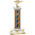 Premium Single Flag USA First Place Cars Trophy