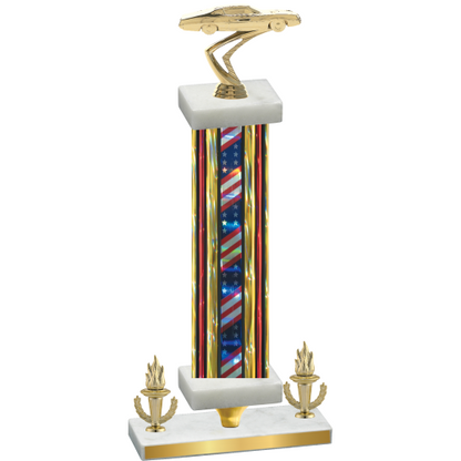 Premium Single Flag USA Victory Cars Trophy
