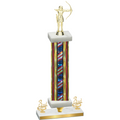Premium Single Flag USA Third Place Archery Trophy