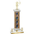 Premium Single Flag USA Year Archery Trophy