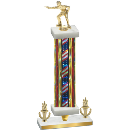 Premium Single Flag USA Victory Shooter Trophy