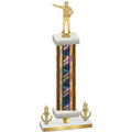 Premium Single Flag USA Victory Shooter Trophy