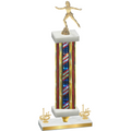 Premium Single Flag USA First Place Skater Trophy