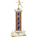 Premium Single Flag USA Third Place Skater Trophy
