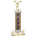 Premium Single Flag USA First Place Weights Trophy