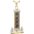 Premium Single Flag USA Victory Weights Trophy