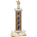 Premium Single Flag USA Fourth Place Holiday Trophy