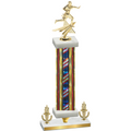 Premium Single Flag USA Victory Flag Football Trophy