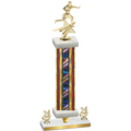 Premium Single Flag USA Year Flag Football Trophy