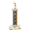Premium Single Flag USA Fourth Place Golf Trophy