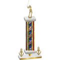 Premium Single Flag USA Victory Golf Trophy
