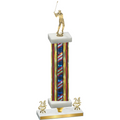 Premium Single Flag USA Year Golf Trophy
