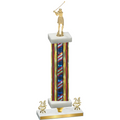 Premium Single Flag USA Year Golf Trophy