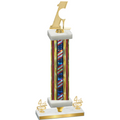 Premium Single Flag USA Fourth Place Golf Trophy