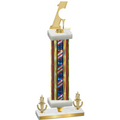 Premium Single Flag USA Victory Golf Trophy