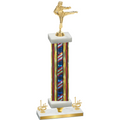 Premium Single Flag USA First Place Karate Trophy