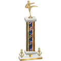 Premium Single Flag USA Victory Karate Trophy