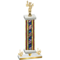 Premium Single Flag USA First Place Academics Trophy