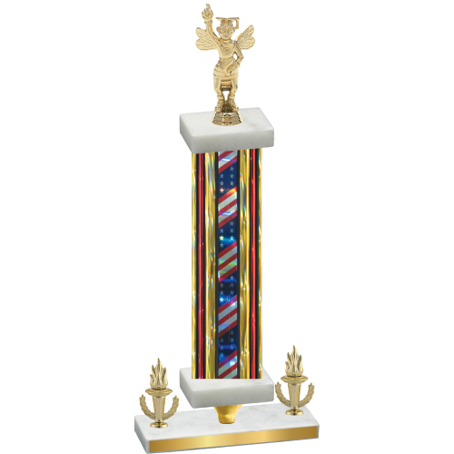 Premium Single Flag USA Victory Academics Trophy