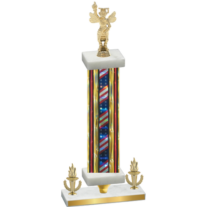 Premium Single Flag USA Victory Academics Trophy