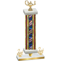 Premium Single Flag USA Second Place Academics Trophy