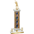 Premium Single Flag USA Year Baseball Trophy