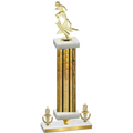 Premium Single Gold Glacier Victory Football Trophy