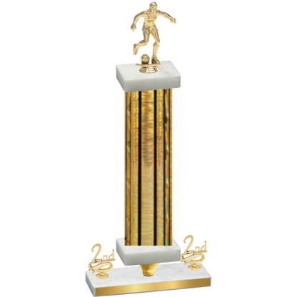 Premium Single Gold Glacier Second Place Soccer Trophy