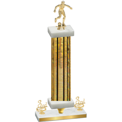 Premium Single Gold Glacier Third Place Soccer Trophy