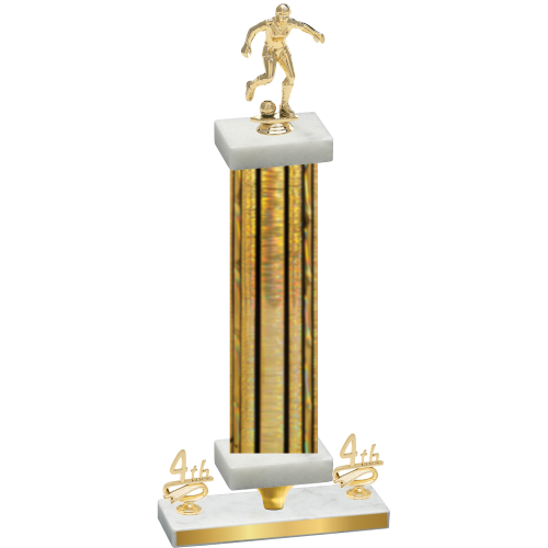 Premium Single Gold Glacier Fourth Place Soccer Trophy