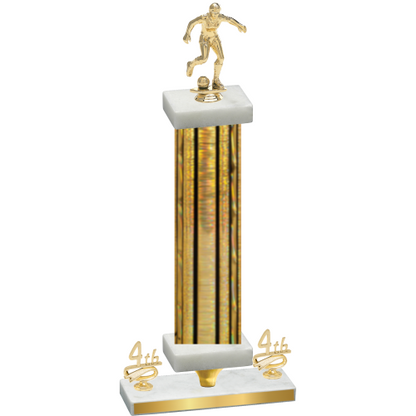 Premium Single Gold Glacier Fourth Place Soccer Trophy