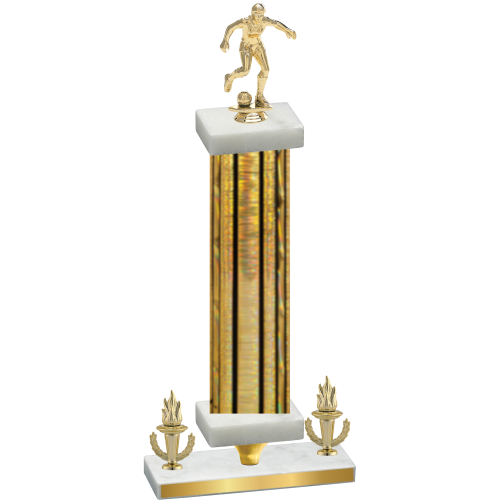 Premium Single Gold Glacier Victory Soccer Trophy