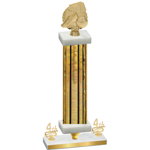 Premium Single Gold Glacier Fourth Place Soccer Trophy