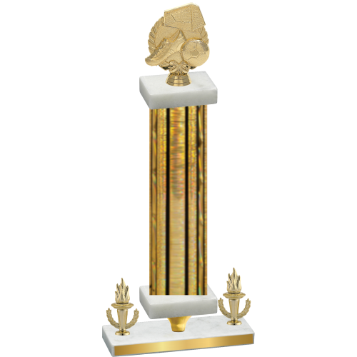 Premium Single Gold Glacier Victory Soccer Trophy
