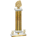 Premium Single Gold Glacier Year Soccer Trophy