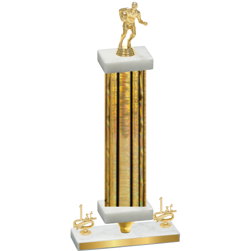 Premium Single Gold Glacier First Place Rugby Trophy