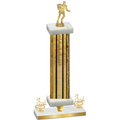Premium Single Gold Glacier Third Place Rugby Trophy