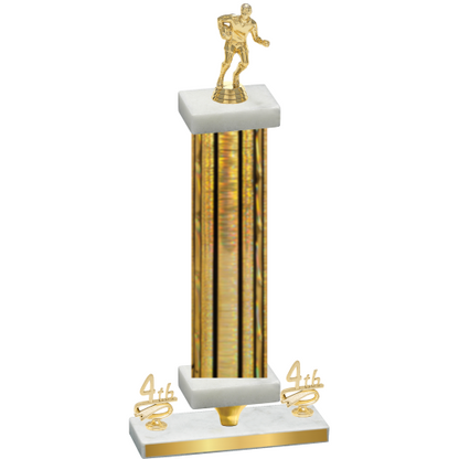 Premium Single Gold Glacier Fourth Place Rugby Trophy