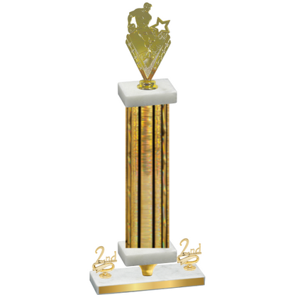 Premium Single Gold Glacier Second Place Rugby Trophy