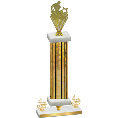 Premium Single Gold Glacier Fourth Place Rugby Trophy