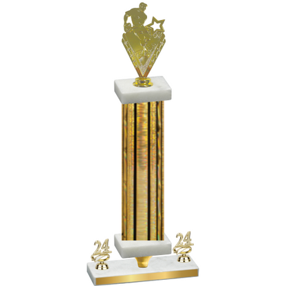 Premium Single Gold Glacier Year Rugby Trophy