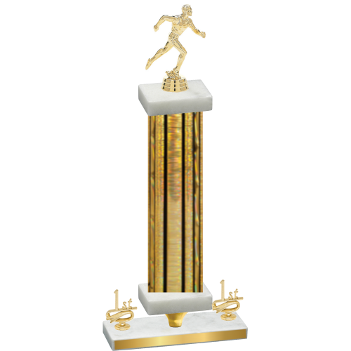 Premium Single Gold Glacier First Place Running Trophy