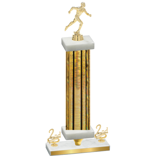 Premium Single Gold Glacier Second Place Running Trophy