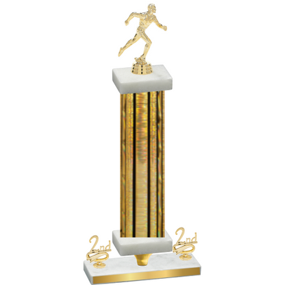Premium Single Gold Glacier Second Place Running Trophy