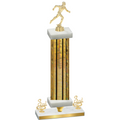Premium Single Gold Glacier Third Place Running Trophy